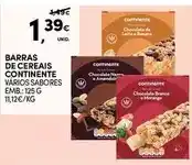 Continente Continente - barras de cereais promoção