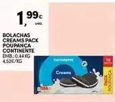 Continente Continente - bolachas creams pack poupanca promoção