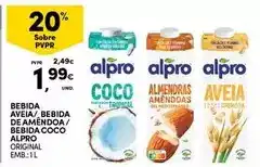 Continente Alpro - bebida aveia/bebida de amendoa/beidía coco promoção