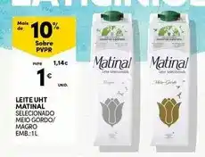 Continente Matinal - leite uht promoção