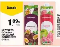 Continente Continente - néctares goiaba/ maracujá promoção