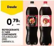 Continente Continente - refrigerante c/ gas promoção