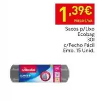 Recheio Vileda - sacos p/lixo ecobag promoção