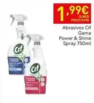 Recheio Cif - abrasivos gama power & shine spray promoção