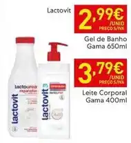 Recheio Lactovit - gel de banho gama promoção