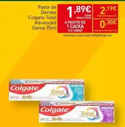 Recheio Colgate - pasta de dentes total advanced gama promoção