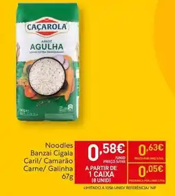 Recheio A+ - noodles banzai cigala carril promoção