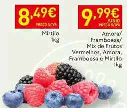 Mix - mirtilo framboesa/ de frutos vermelhos, amora, framboesa e mirtillo