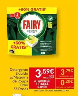 Recheio Fairy - detergente liquido p/maquina de roupa promoção
