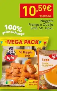 Recheio Iglo - nuggets frango e queijo promoção