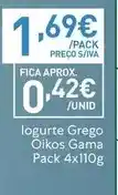 Recheio Oikos - logurte grego oikos gama promoção