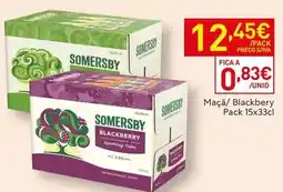 Recheio Somersby - maçã/ blackberry pack 15x33cl promoção