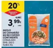 Continente Bom dia Continente - miolo de camarao 60/80 cozido promoção