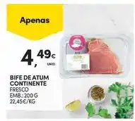 Continente Bom dia Aqui é fresco - bife de atum continente promoção