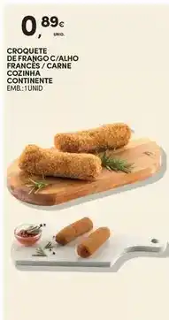 Continente Bom dia Continente - croquete de frango c/alho frances/carne cozinha promoção