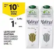 Continente Bom dia Matinal - leite uht promoção