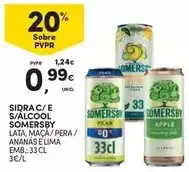 Continente Bom dia Somersby - sidra c/ e s/alcool promoção