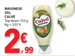 E.Leclerc Maionese xxl calvé top down promoção