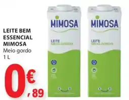 E.Leclerc Leite bem essencial mimosa meio gordo promoção