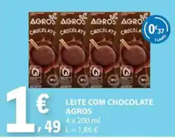 E.Leclerc Leite com chocolate agros promoção