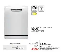 El Corte Inglés Bosch - máquina de lavar loiça sms4htw00e promoção