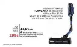 El Corte Inglés Rowenta - aspirador vertical rh98c0wo promoção