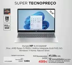 El Corte Inglés Hp - portátil 15-fc0025np promoção