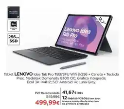El Corte Inglés Lenovo - tablet idea tab pro tb373fu promoção