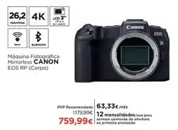 El Corte Inglés Canon - màquina fotografica mirrorless eos rp promoção