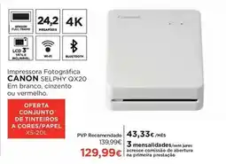 El Corte Inglés Canon - impressora fotografica selphy qx20 promoção