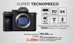 El Corte Inglés Sony - máquina fotografica mirrorless alpha 7 iv promoção