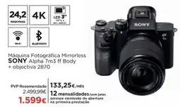El Corte Inglés Sony - maquina fotográfica mirrorless alpha 7m3 ff body + objectiva 2870 promoção
