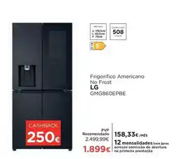 El Corte Inglés Lg - frigorifico americano no frost gmg860epbe promoção