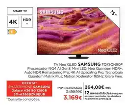El Corte Inglés Samsung - tv neo qled tq75qn90f promoção