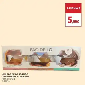 Supercor Mini pão de ló sortido confeitaria alvorada promoção