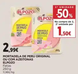 Supercor Mortadela de peru original ou com azeitonas elpozo promoção