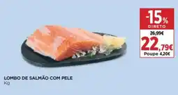 Lombo de salmão com pele