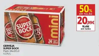 Supercor Cerveja super bock promoção