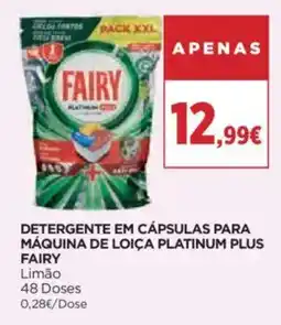 Detergente em cápsulas para máquina de loiça platinum plus fairy