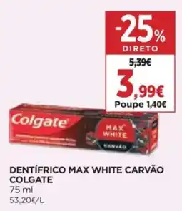 Supercor Dentifrico max white carvão colgate promoção