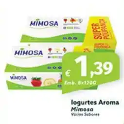 Roque Supermercados logurtes Aroma Mimosa Vários Sabores promoção
