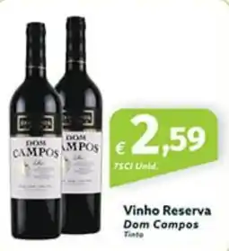 Roque Supermercados Vinho Reserva Dom Compos promoção