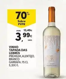 Continente Premium - vinho tapada das lebres promoção
