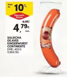Continente Ferrero rocher - salsicha de aves kinderwurst promoção