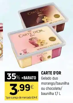CARTE D'OR Gelado duo morango/baunilha ou chocolate/ baunilha