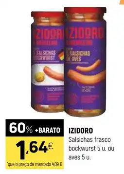 Coviran IZIDORO Salsichas frasco bockwurst 5 u. ou aves 5 u. promoção