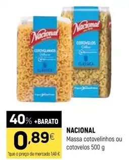 Coviran NACIONAL Massa cotovelinhos ou cotovelos promoção