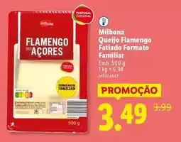 Lidl Milbona - queijo flamengo fatiado formato familiar promoção