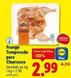 Lidl Portugal - frango temperado para churrasco promoção
