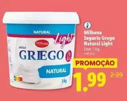 Lidl Milbona - iogurte grego natural light promoção